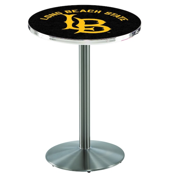 42" Stainless Steel Long Beach State University Pub Table